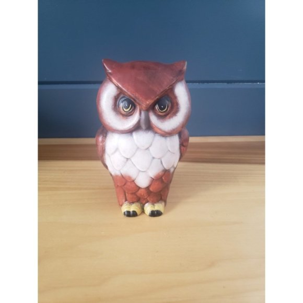 1977 Hand Painted Ceramic Owl‎